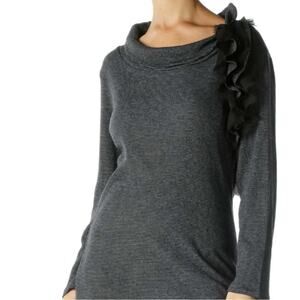 Deletta Black Ruffle Detail Cowl Neck Striped Top 
Y2K pretty little liars